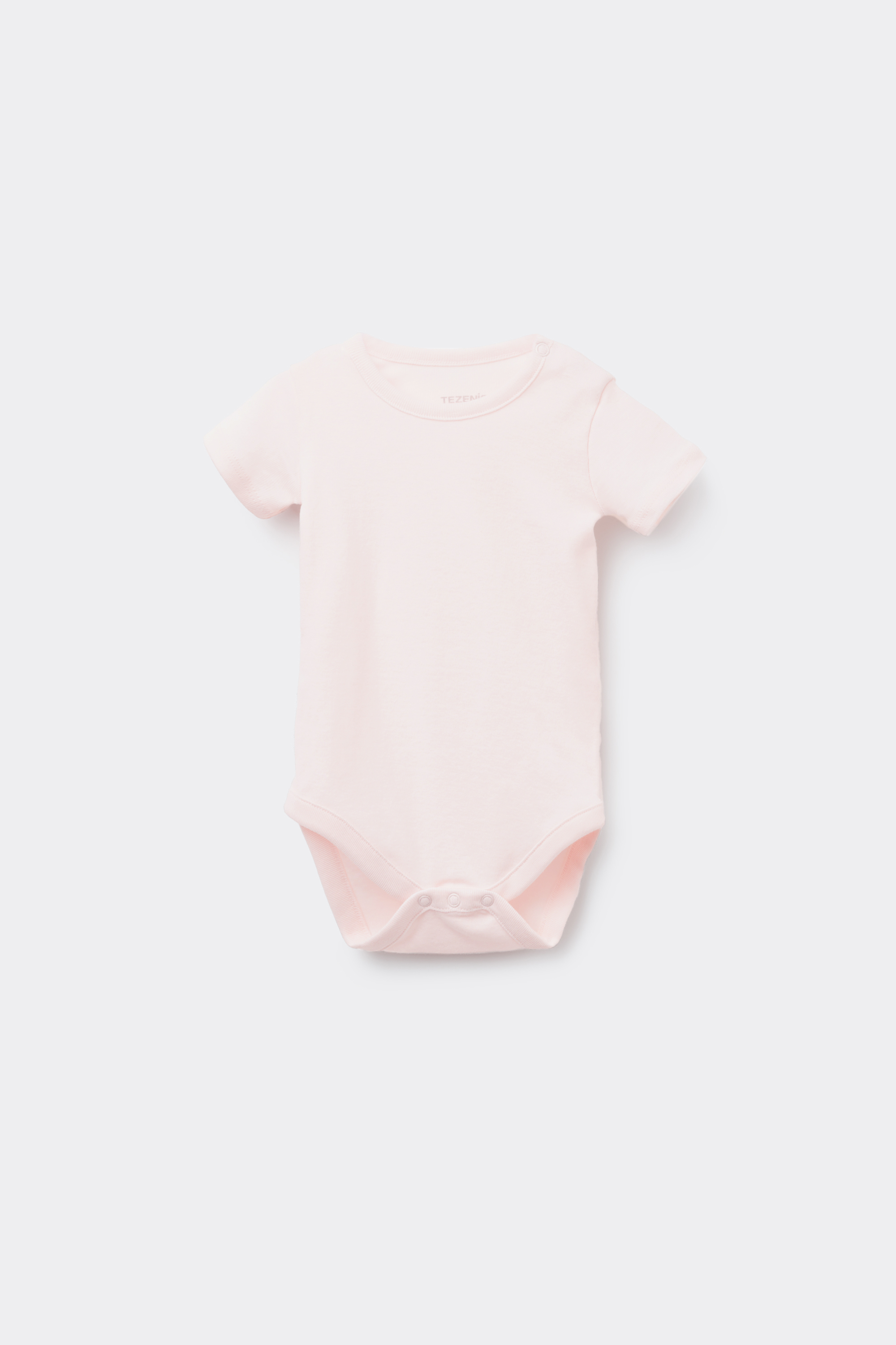 Baby Plain Pure Cotton Bodysuit with Short Sleeves