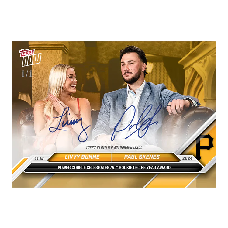 Livvy Dunne/Paul Skenes - 2024 MLB Topps NOW® Card TN-LDPS - LOOK FOR 1/1 DUAL AUTO