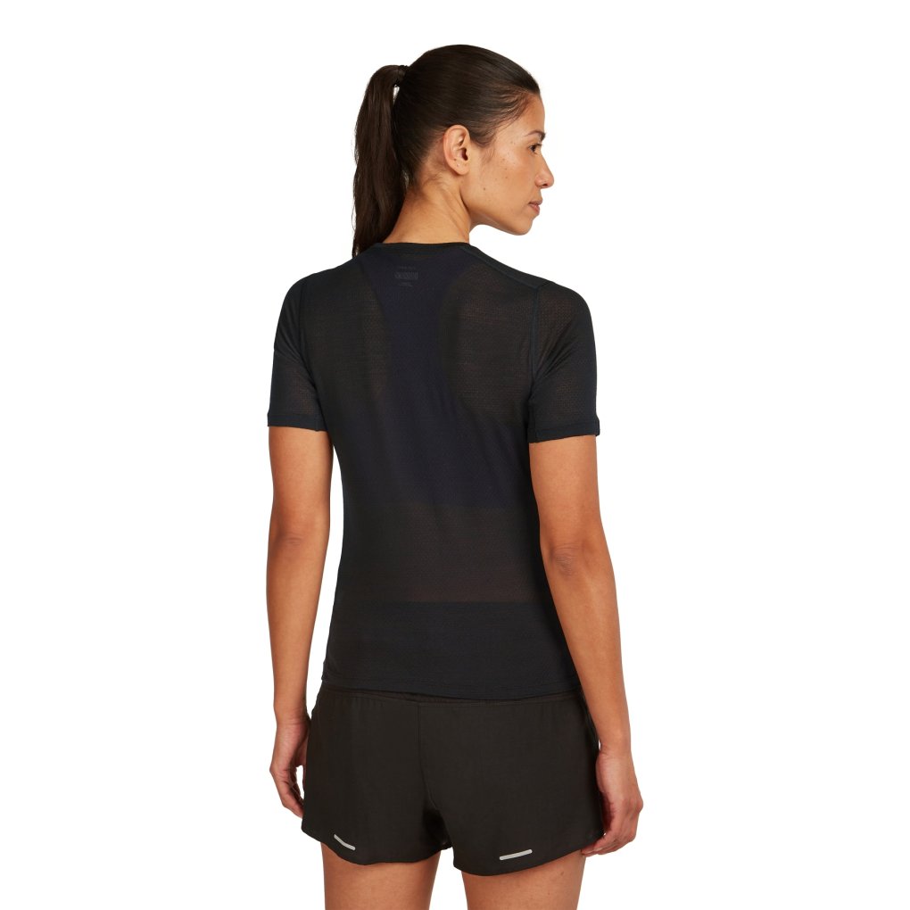 Icebreaker Merino 75 Cool-Lite™ Featherlight™ Short Sleeve Crewe Shirt Women - Black