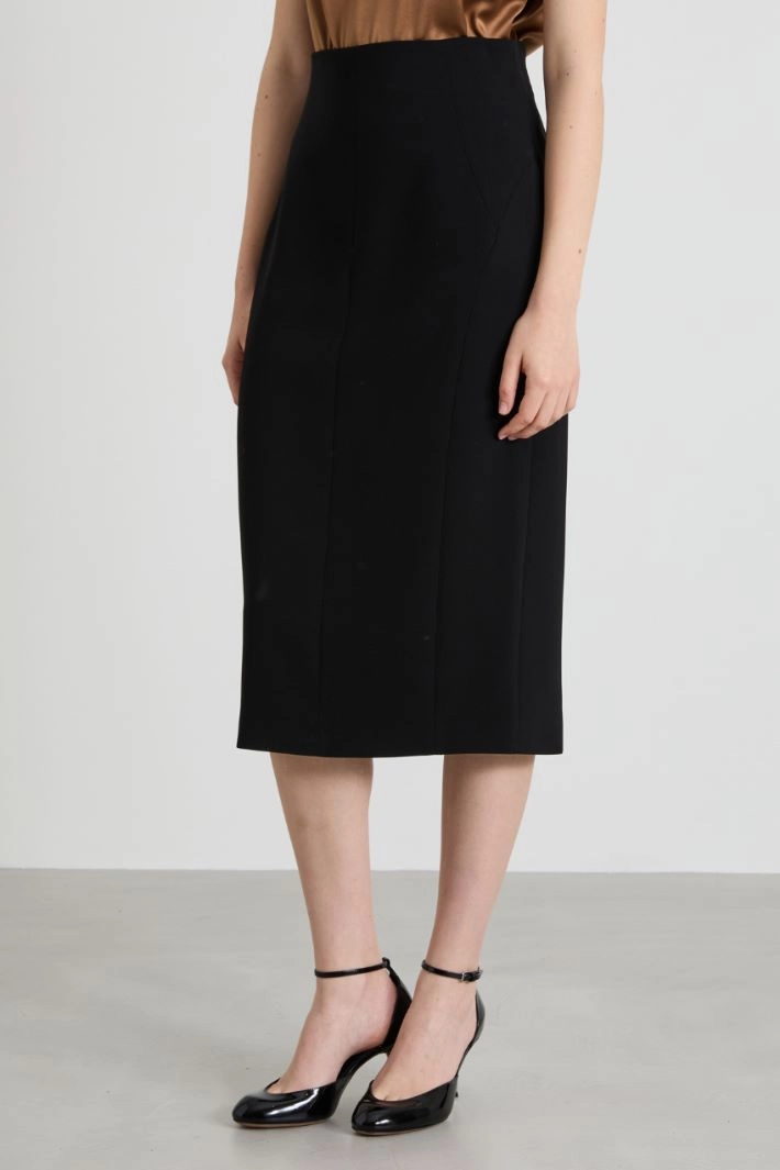 Cady pencil skirt - BLACK