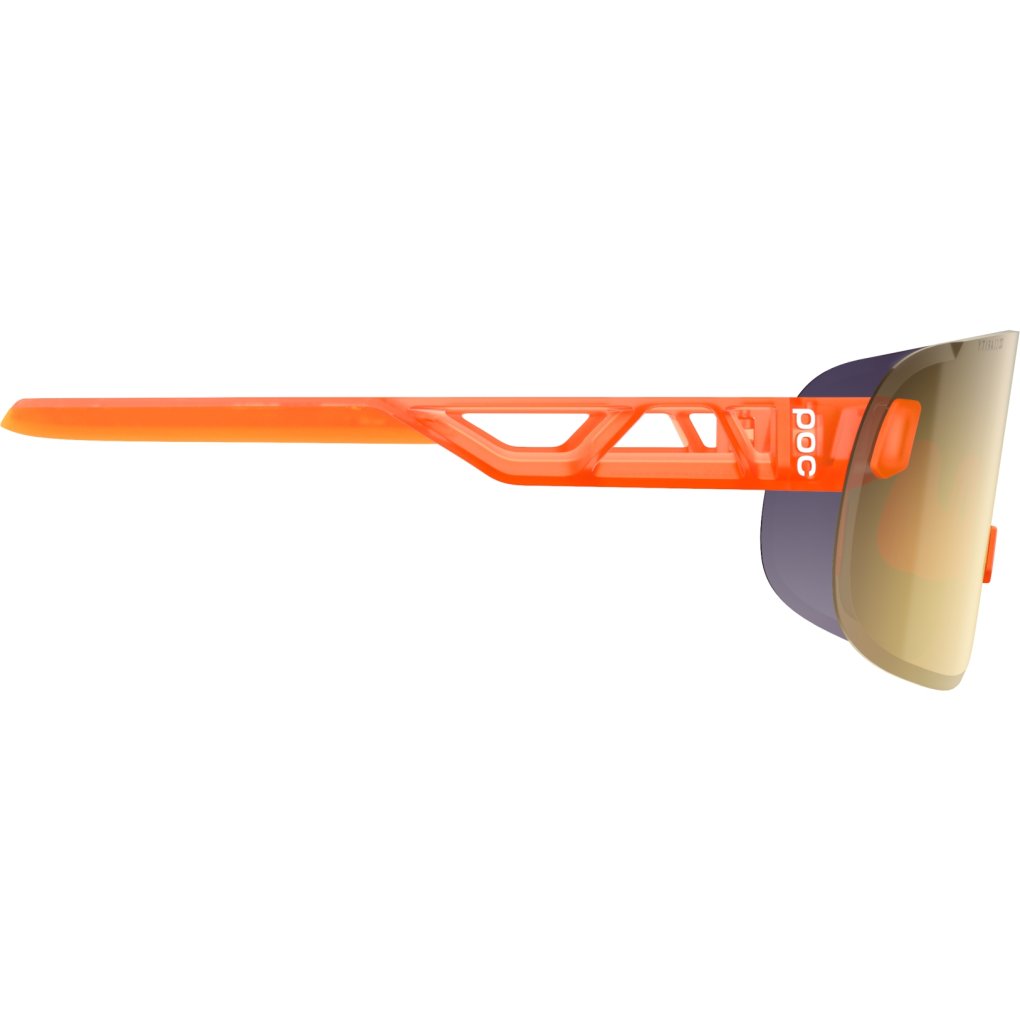 POC Elicit Glasses - Fluorescent Orange Translucent - Clarity Road/Partly Sunny Gold | Clear