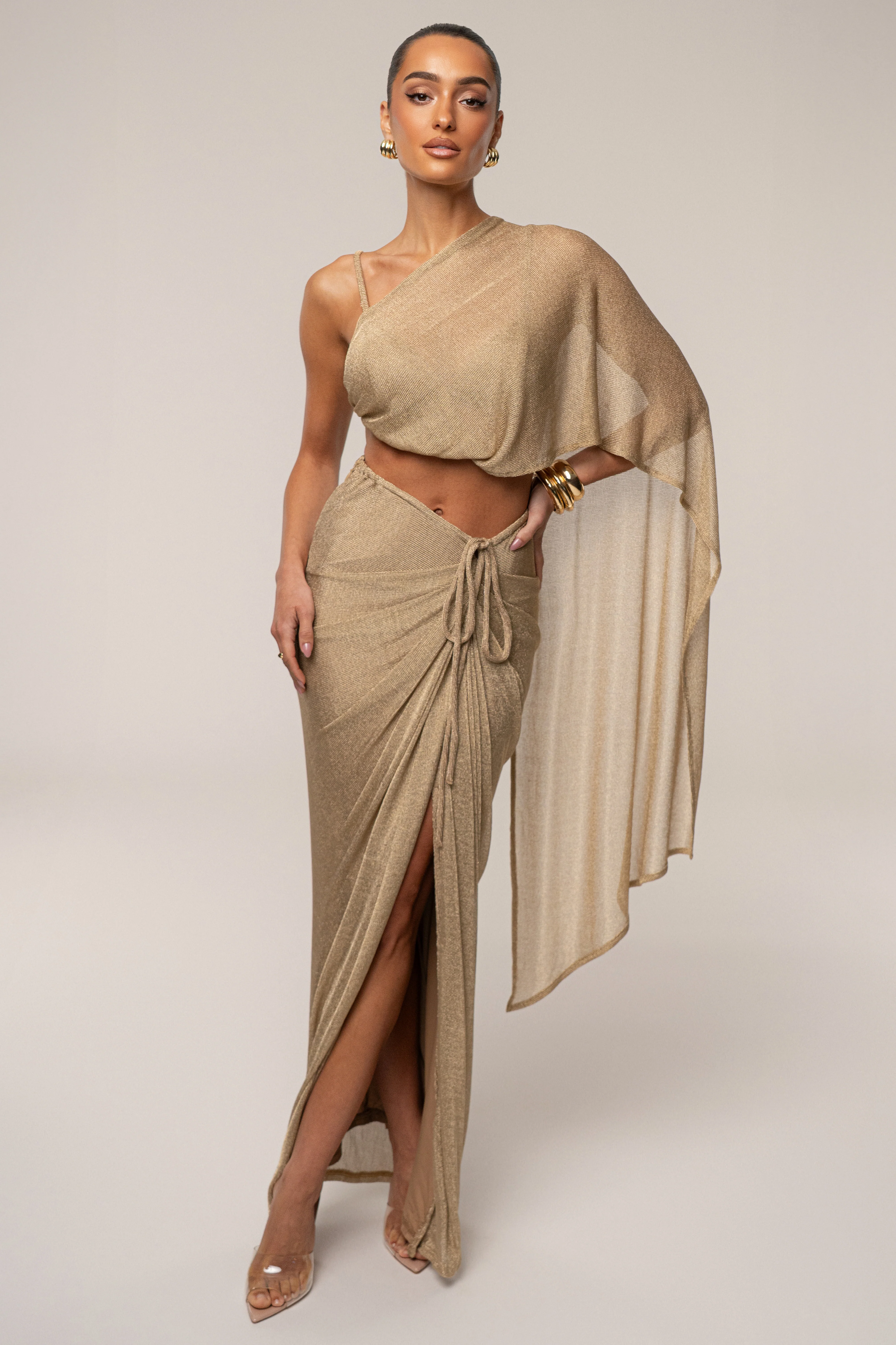 Gold Nocturne Draped Top