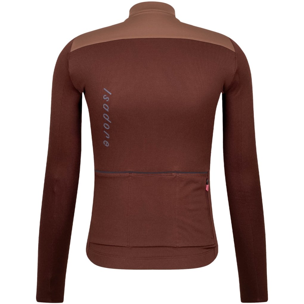 Isadore Signature Wind Block Long Sleeve Jersey Men - bitter chocolate