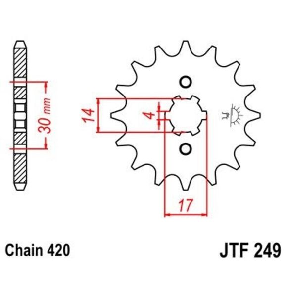 JT. Standard steel 249 - 420Ref: JTC01793A / 1077305003