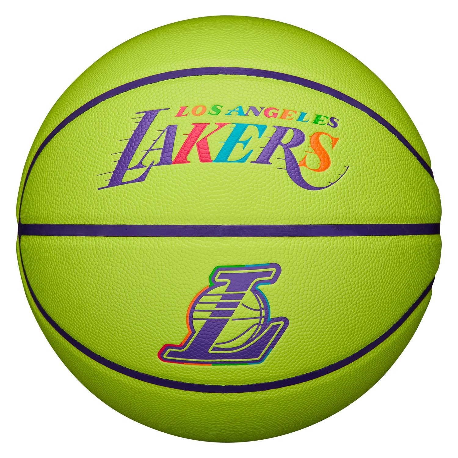 Los Angeles Lakers Neon Pop NBA Basketball (Size 7)