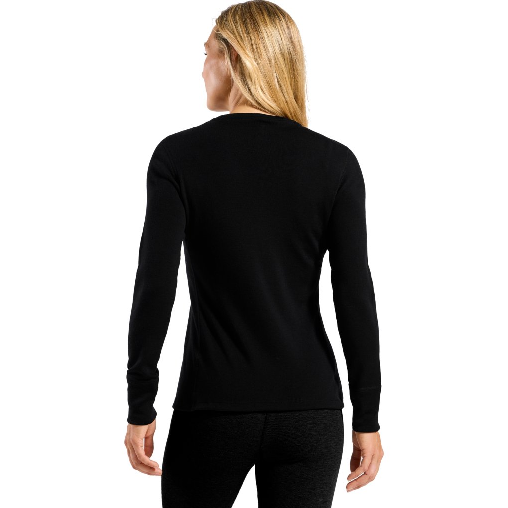 Odlo Natural Merino 260 Crew Neck Long-Sleeve Base Layer Top Women - black