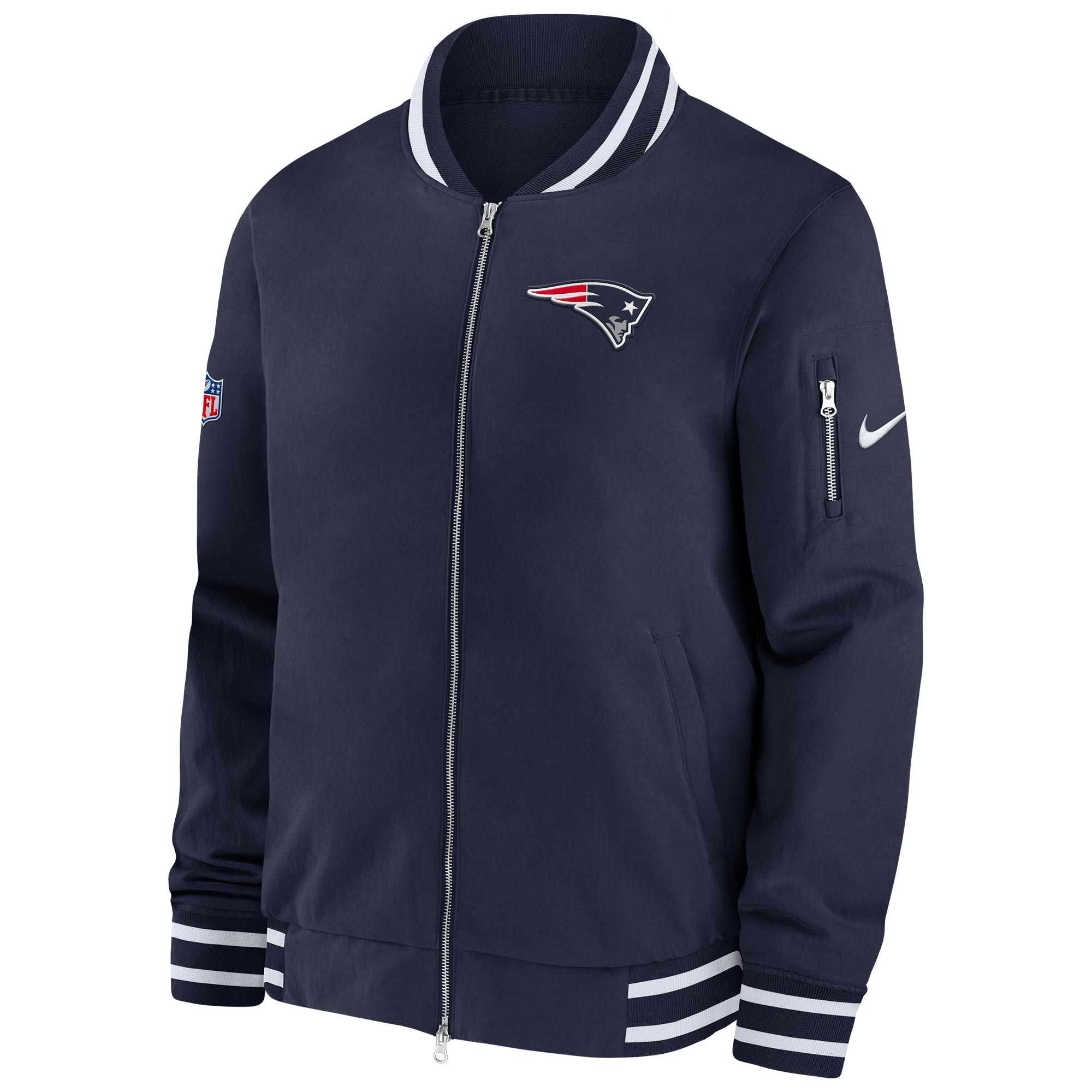 New England Patriots NFL Sideline Nike Coach Bomber Jacket