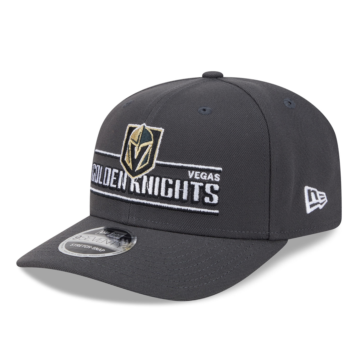 Vegas Golden Knights NHL Stated 9SEVENTY Stretch-Snap Cap Charcoal
