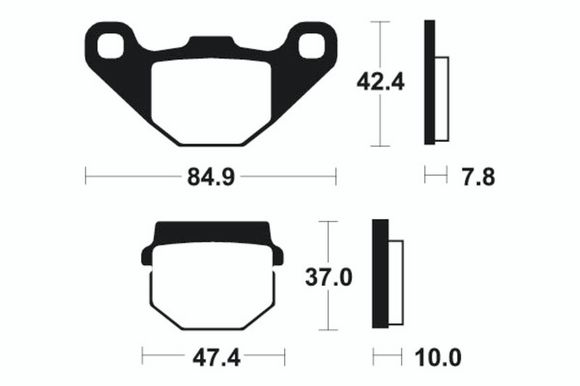Tecnium Scooter organic brake pads - ME48Ref: TE00768A / 1022707