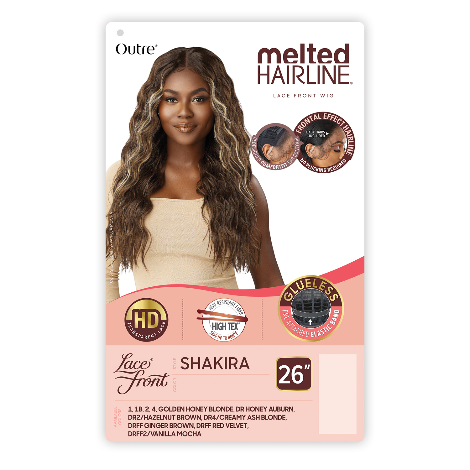 Outre Melted Hairline Glueless HD Lace Front Wig Shakira