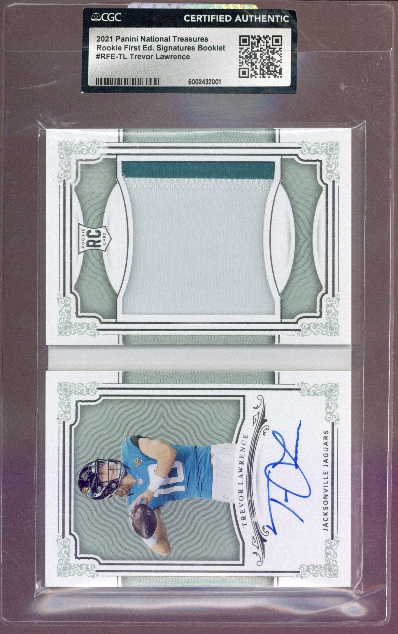 2021 National Treasures Trevor Lawrence Booklet /99