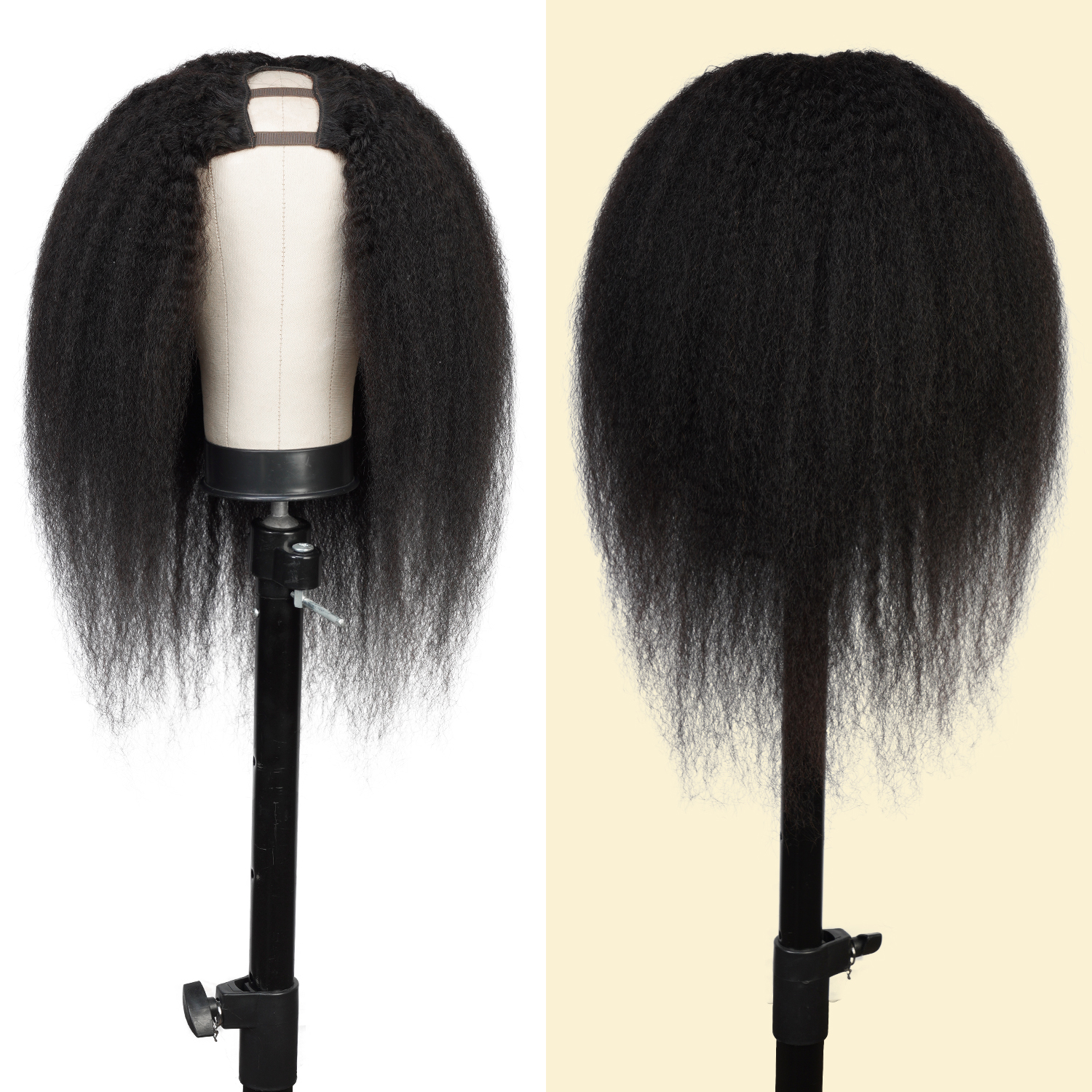 Diva Queen Virgin Human Hair U-Part Clip Wig Kinky Straight 20