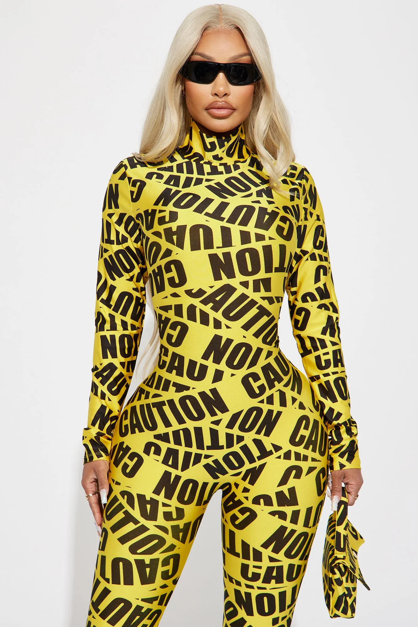Proceed With Caution 3 Piece Costume Set - Yellow/combo