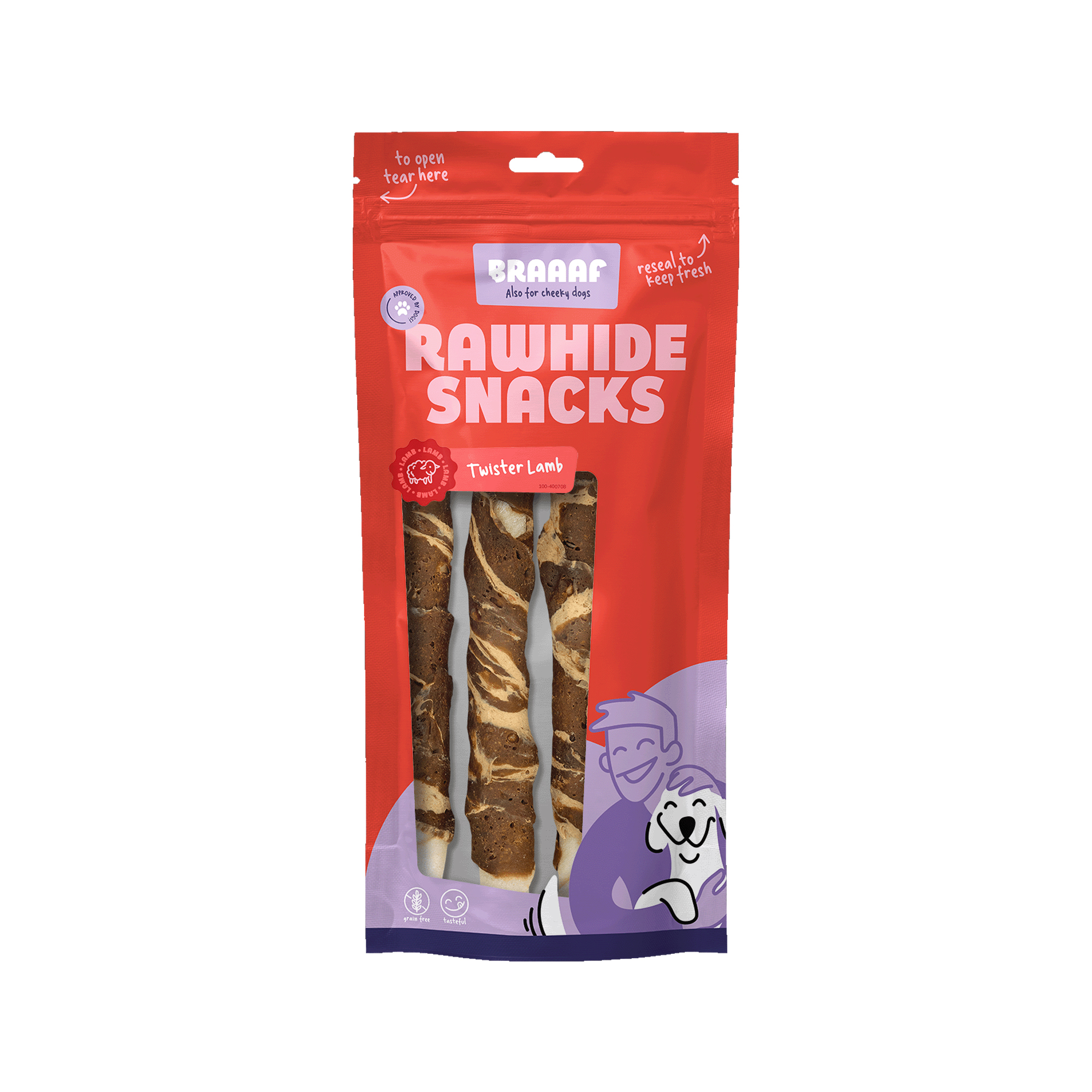 Braaaf Twister - Beef and Fish - 3 pieces