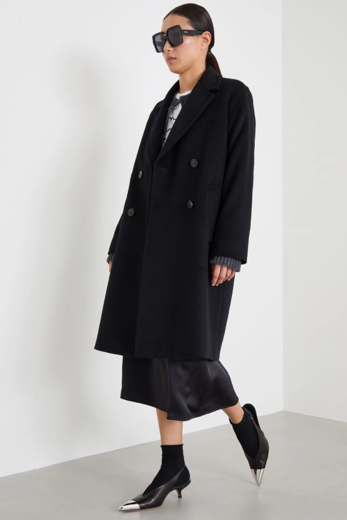 Broadcloth coat - BLACK