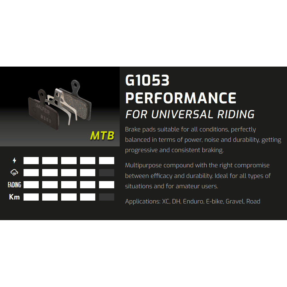 Galfer Disc Brake Pads - G1053 | Performance - FD575 | SRAM Maven