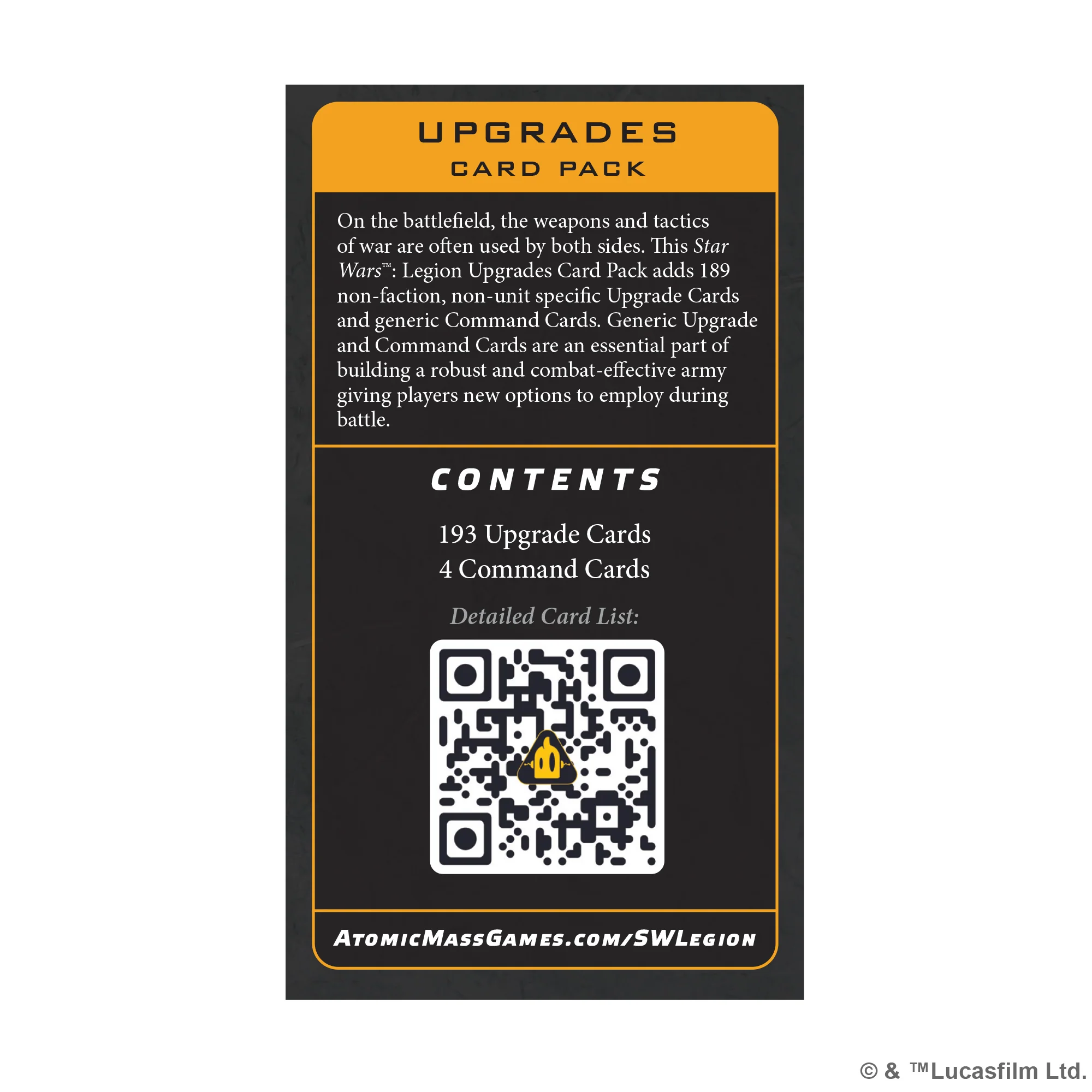 Star Wars: Legion - Upgrades Card Pack