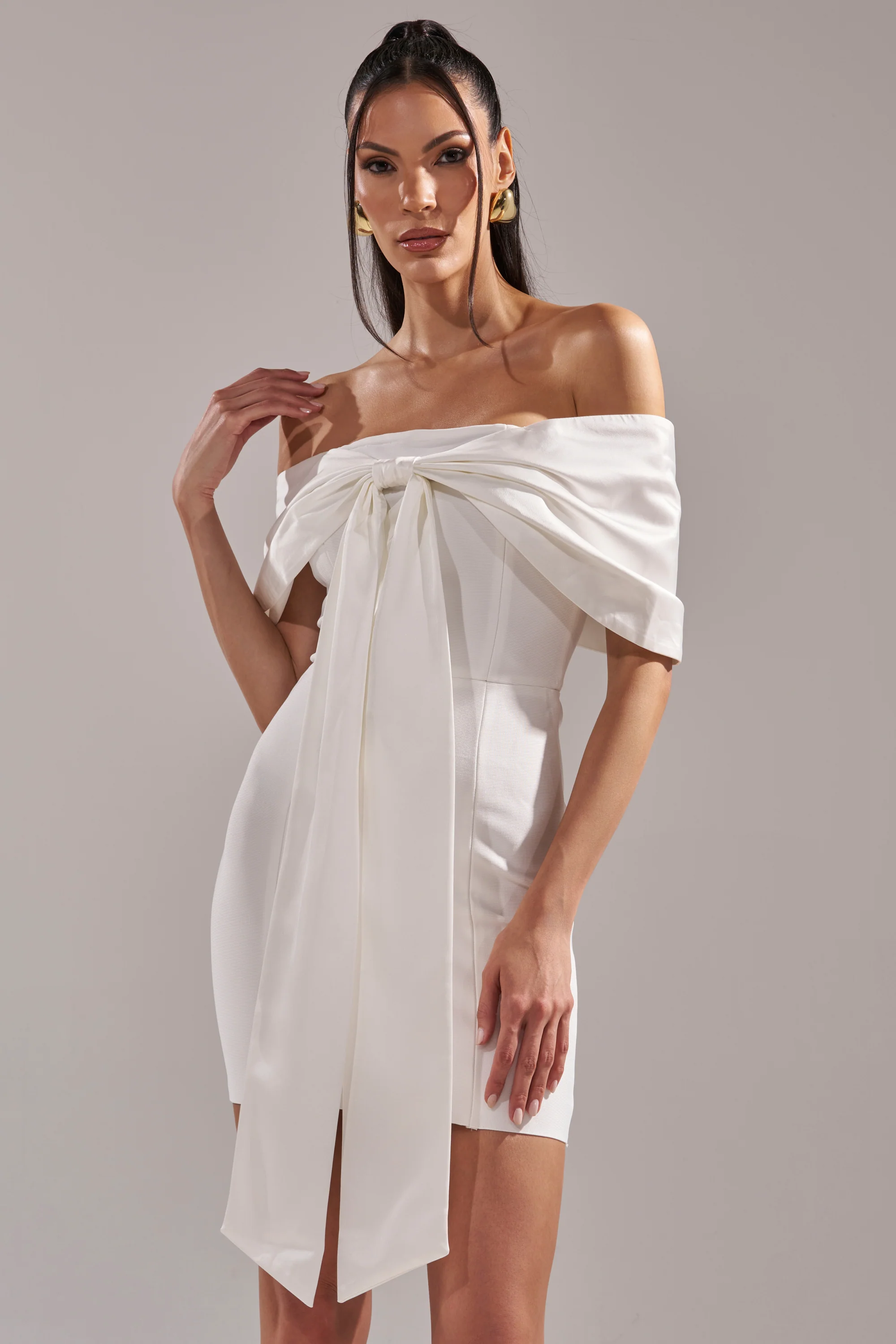 Been The Gift Satin Bow Dress