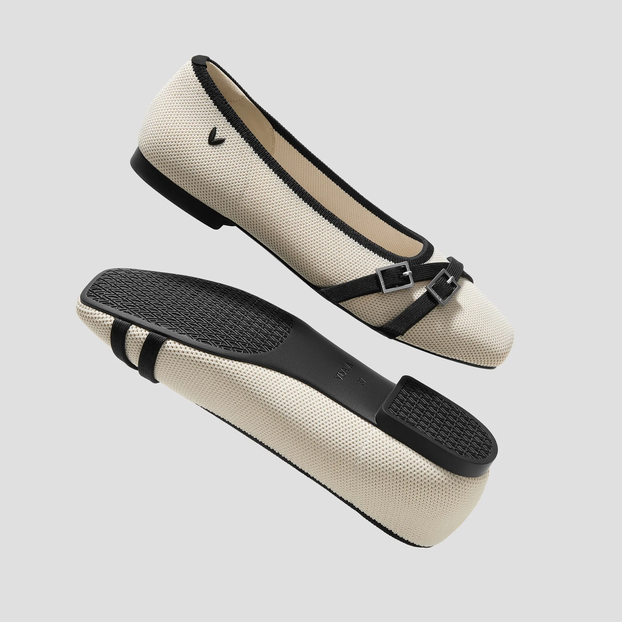 Square-Toe Margot Crisscross Flats (Marah)