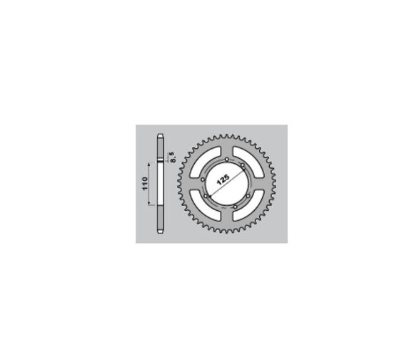 Standard steel PBR crown - 428 44 teethRef: Pbr01608A / 1125394003