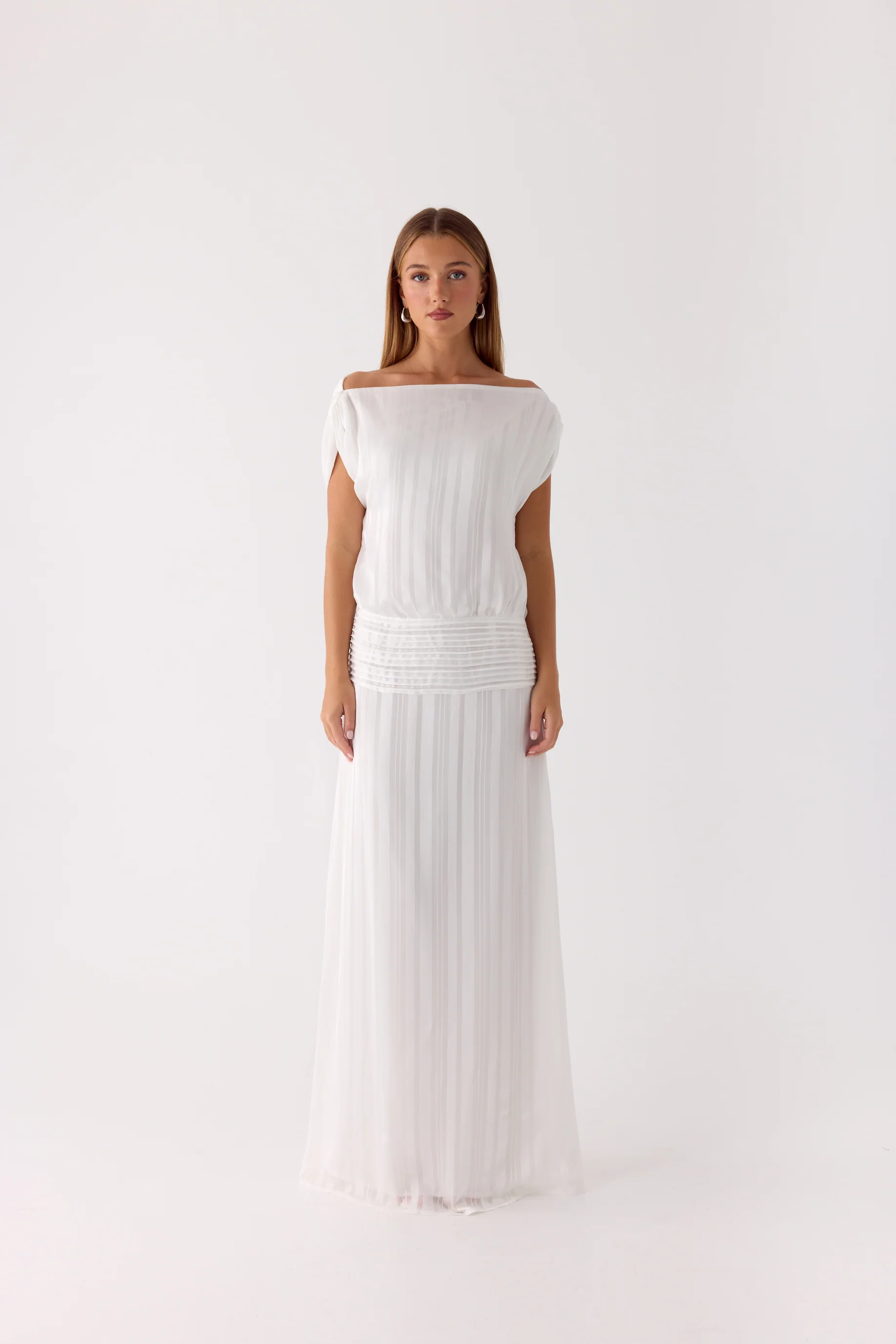 Rexi One Shoulder Maxi Dress - White