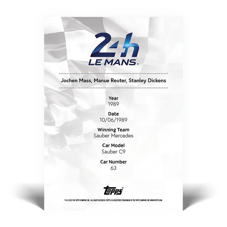2023 Topps 24H of Le Mans Poster Art #44 - Topps UK