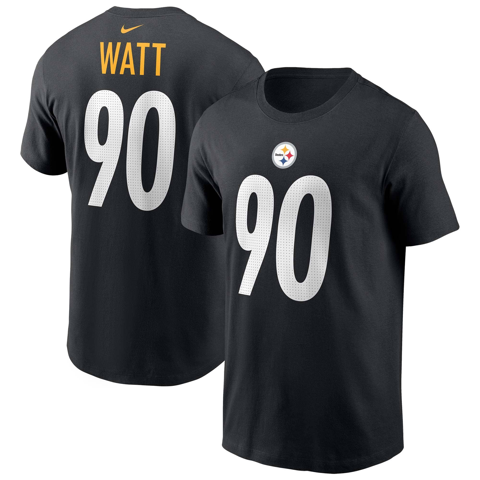 T.J. Watt #90 Pittsburgh Steelers Nike Player NFL T-Shirt Black