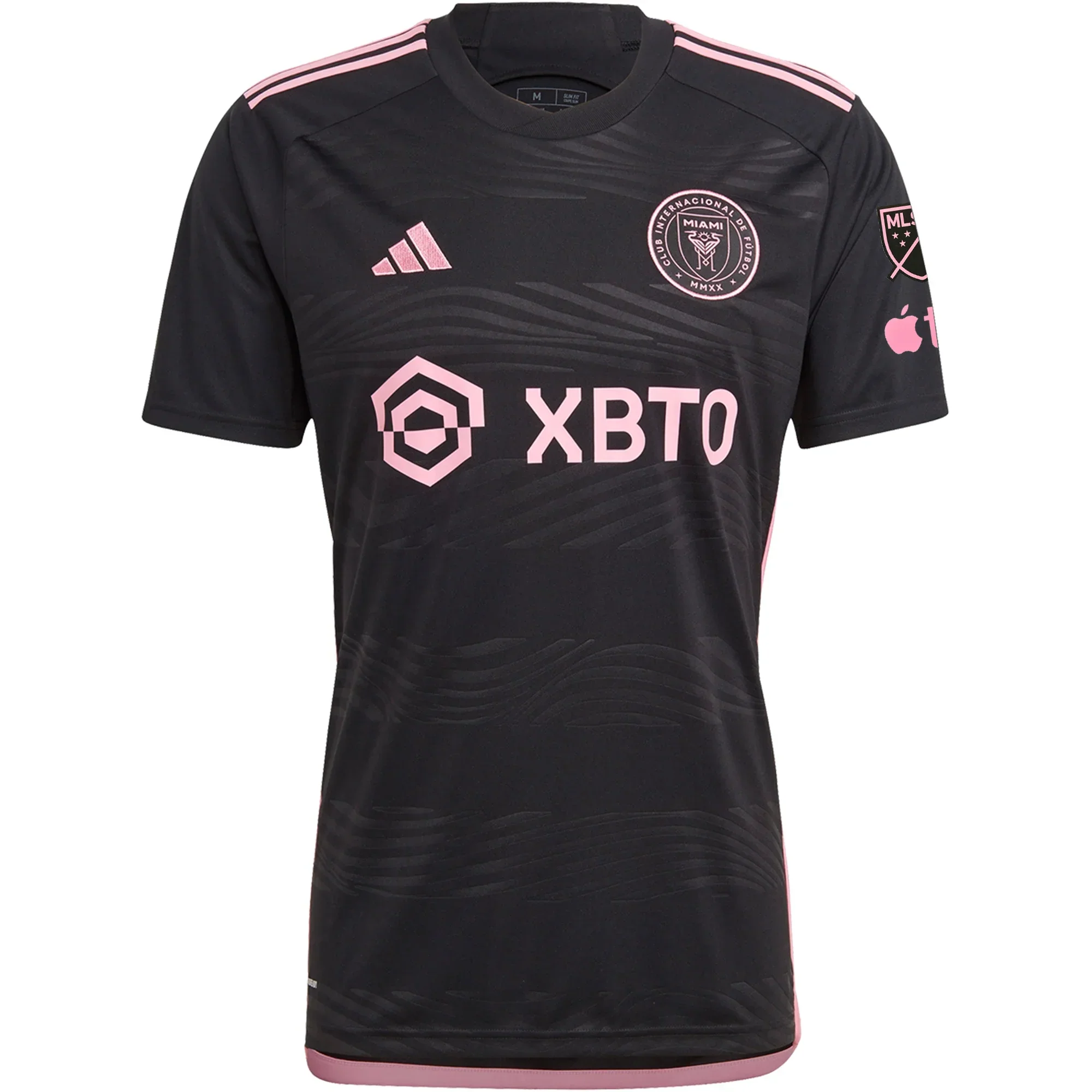 Men's Inter Miami CF Lionel Messi Away Jersey W/ MLS + Apple TV Patches 23/24 (Black)