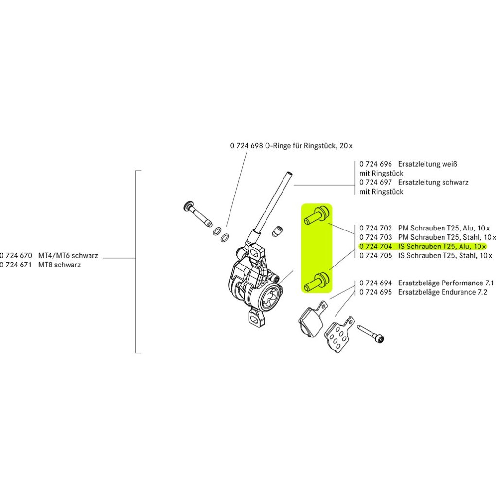 Magura IS Bolt Torx T25 Aluminium - 0724704
