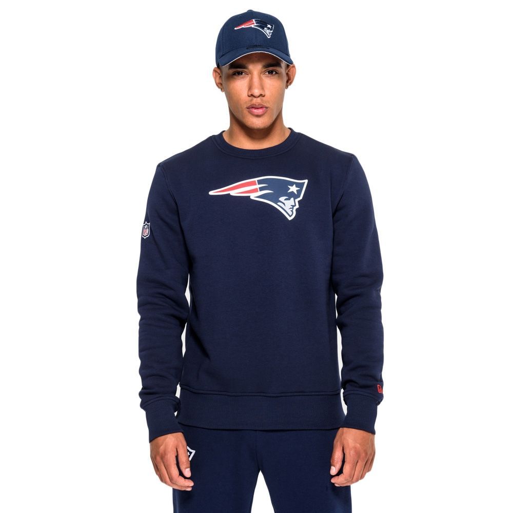 New England Patriots Logo Crewneck NFL Sweatshirt Navy