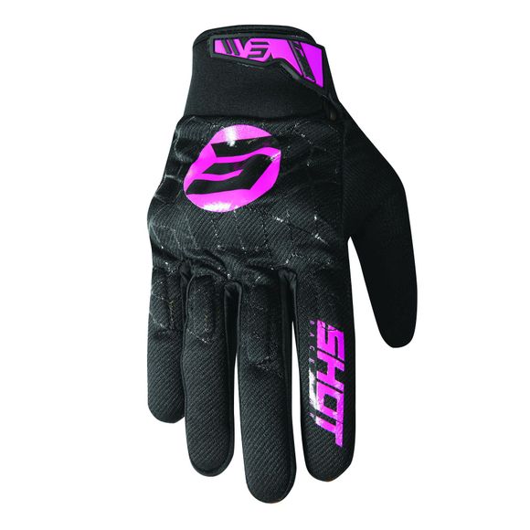 Gants Enduro Shot DRIFT - SPIDER - PINK 2024 - Noir / RoseRef : SO1905