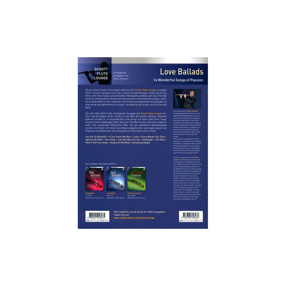 Schott Love Ballads Flute – Thomann Ireland