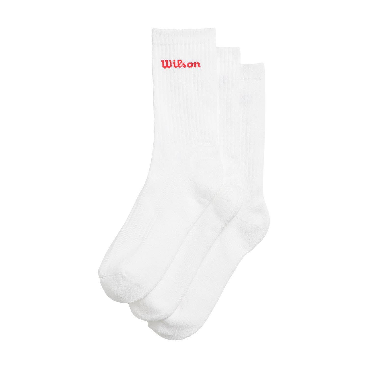3 PACK WILSON CREW LOGO SOCKS WHITE