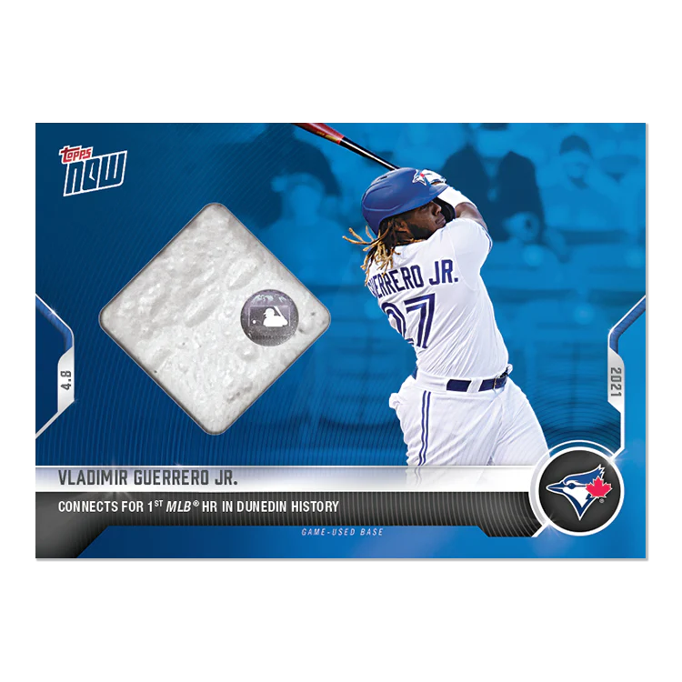 Game-used Base Relic # to 49 - Vladimir Guerrero Jr. - 2021 MLB TOPPS NOW® Card 55B