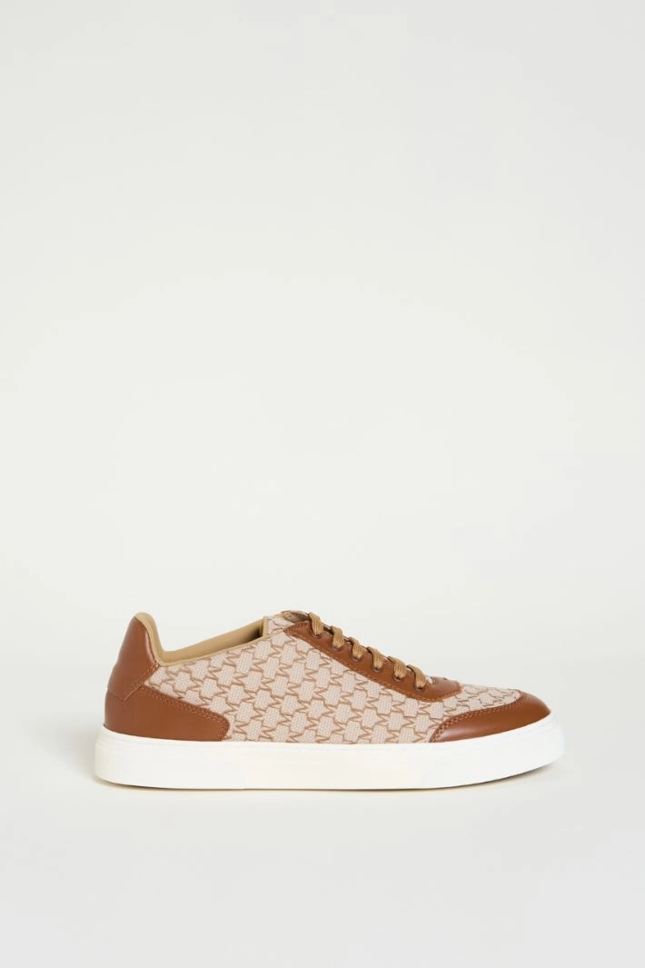 Jacquard sneakers - BEIGE BROWN