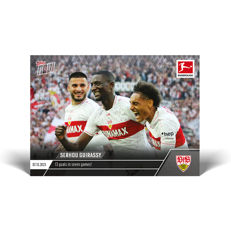 Topps UK - Serhou Guirassy - 13 goals in seven games! - Bundesliga TOPPS NOW® Card #42