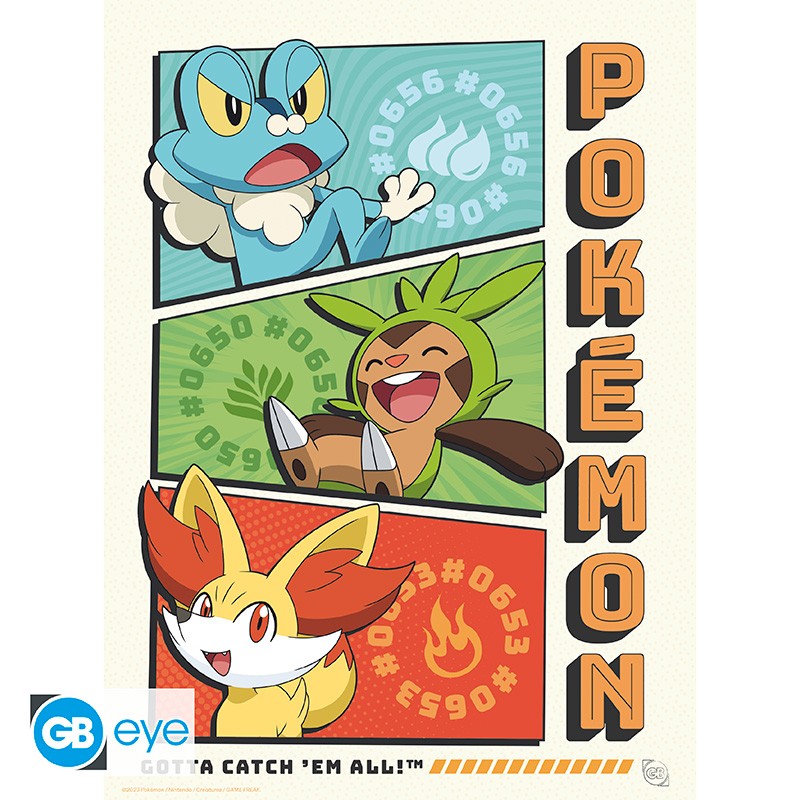 POKEMON Portfolio 9 Posters Starters  (21x29,7cm)