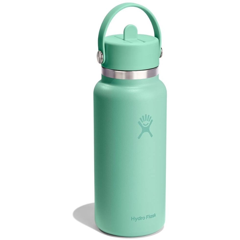 Hydro Flask 32oz Wide Mouth Insulated Bottle + Flex Straw Cap - 946ml - Mermaid Green