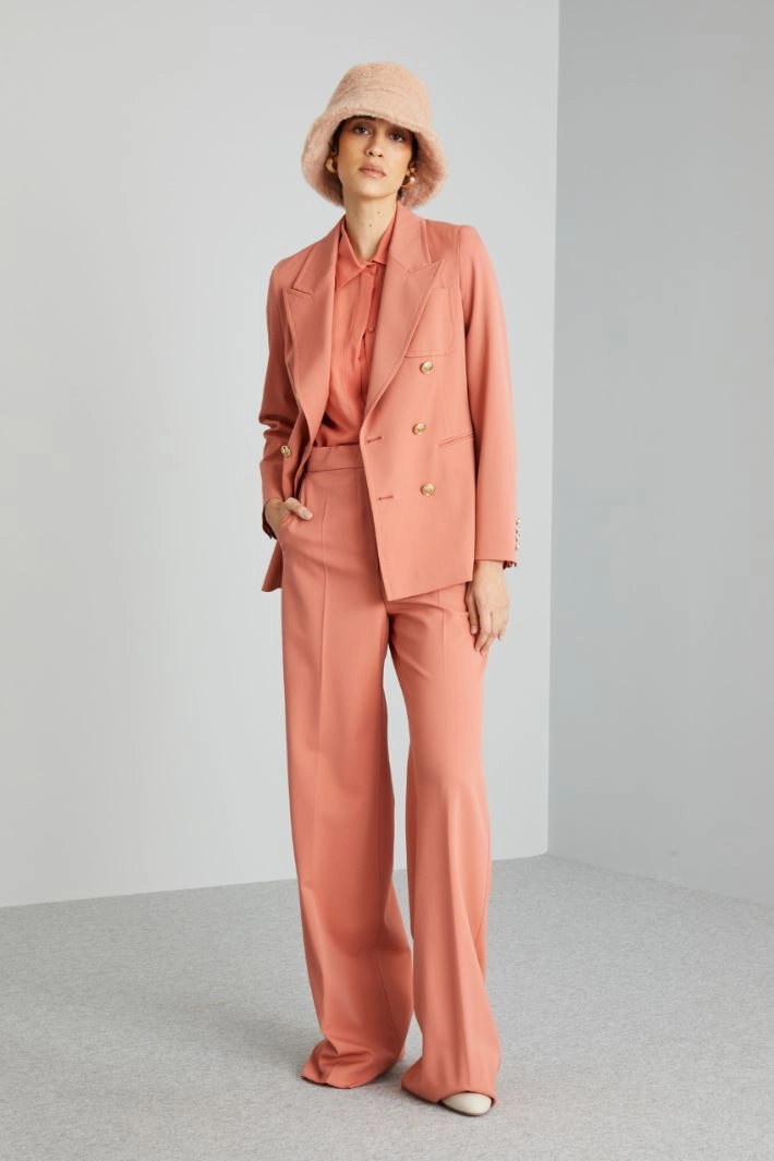 Blazer with metal buttons - SALMON GOLD