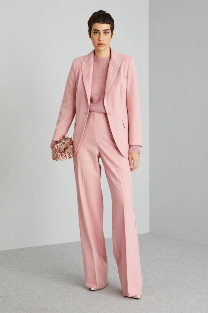 Viscose canvas blazer - PASTEL PINK