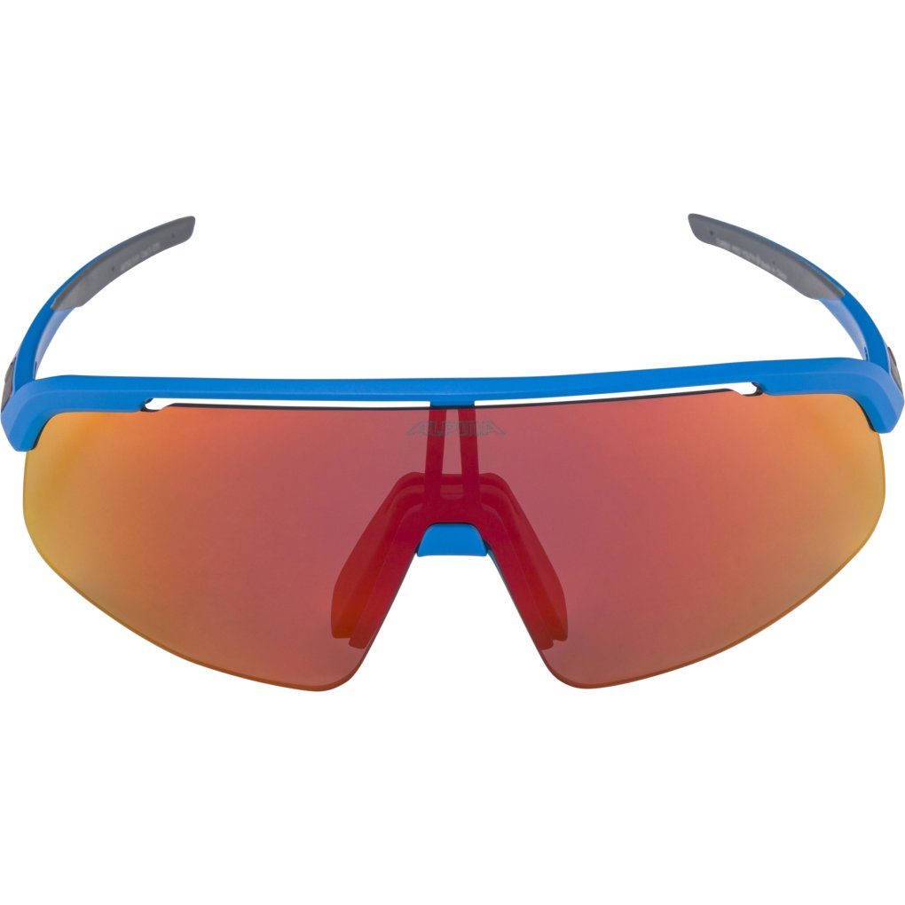 Alpina Turbo Pro Glasses Youth - blue matt/mirror red