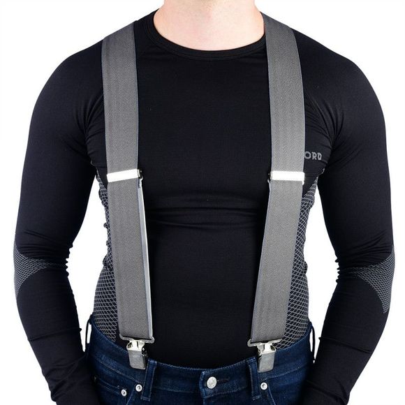 Oxford herringbone suspenders - grayRef: Od0345 / Ca052