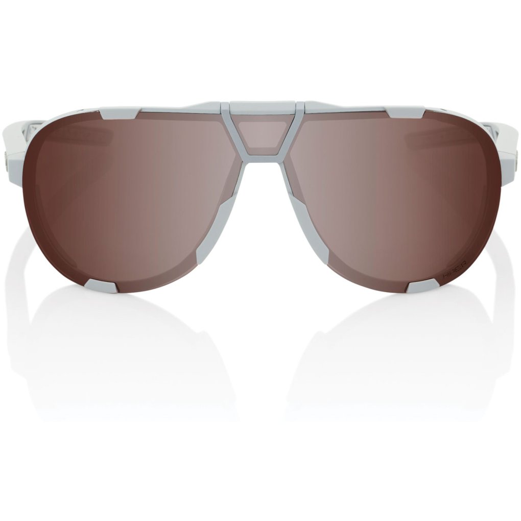 100% Westcraft Glasses - Soft Tact Cool Grey - HiPER Crimson Silver Mirror | Clear