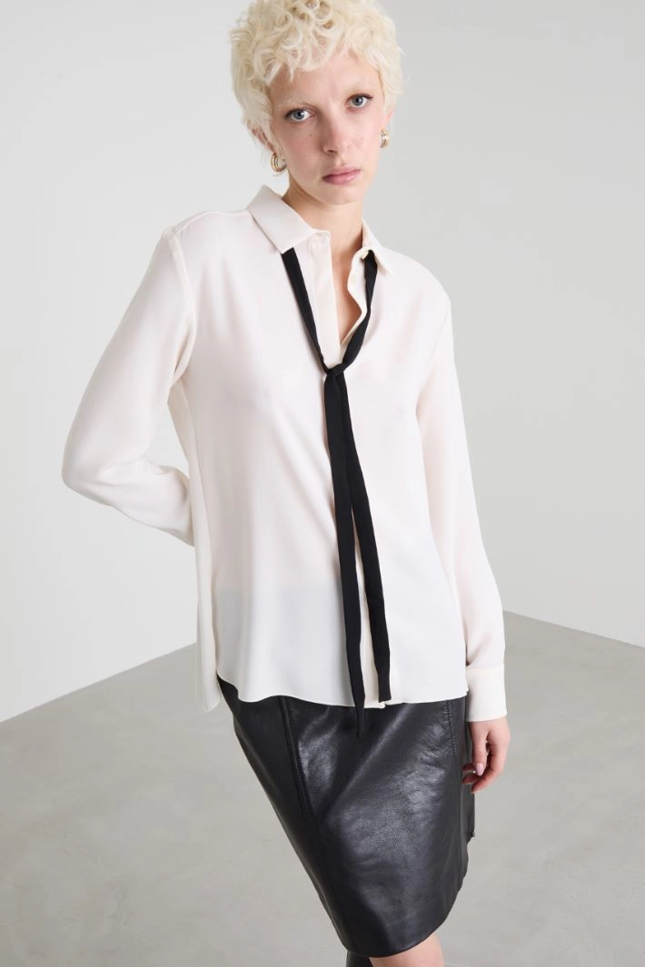 Lightweight cady shirt - CREAM