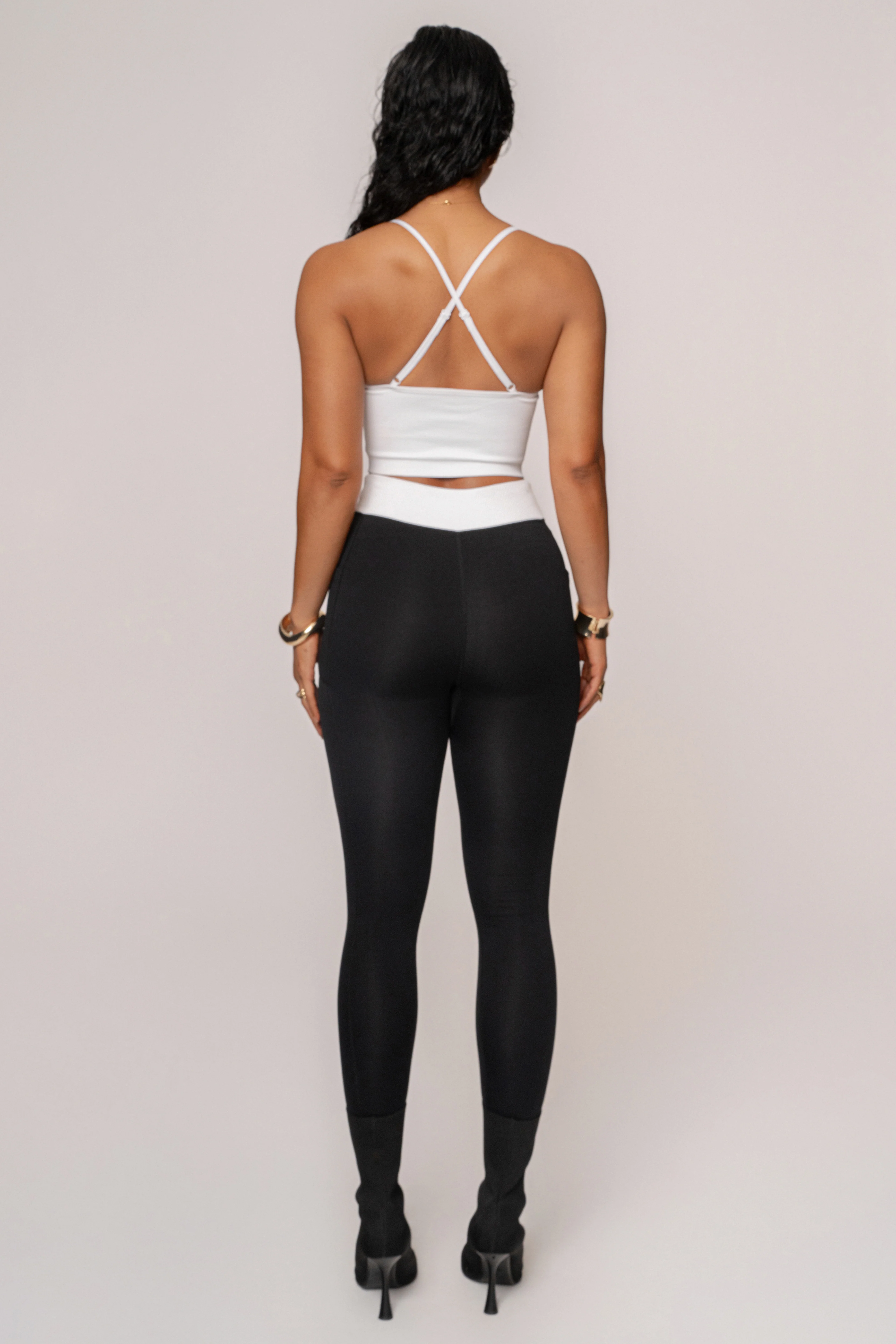 White Active Crop Top