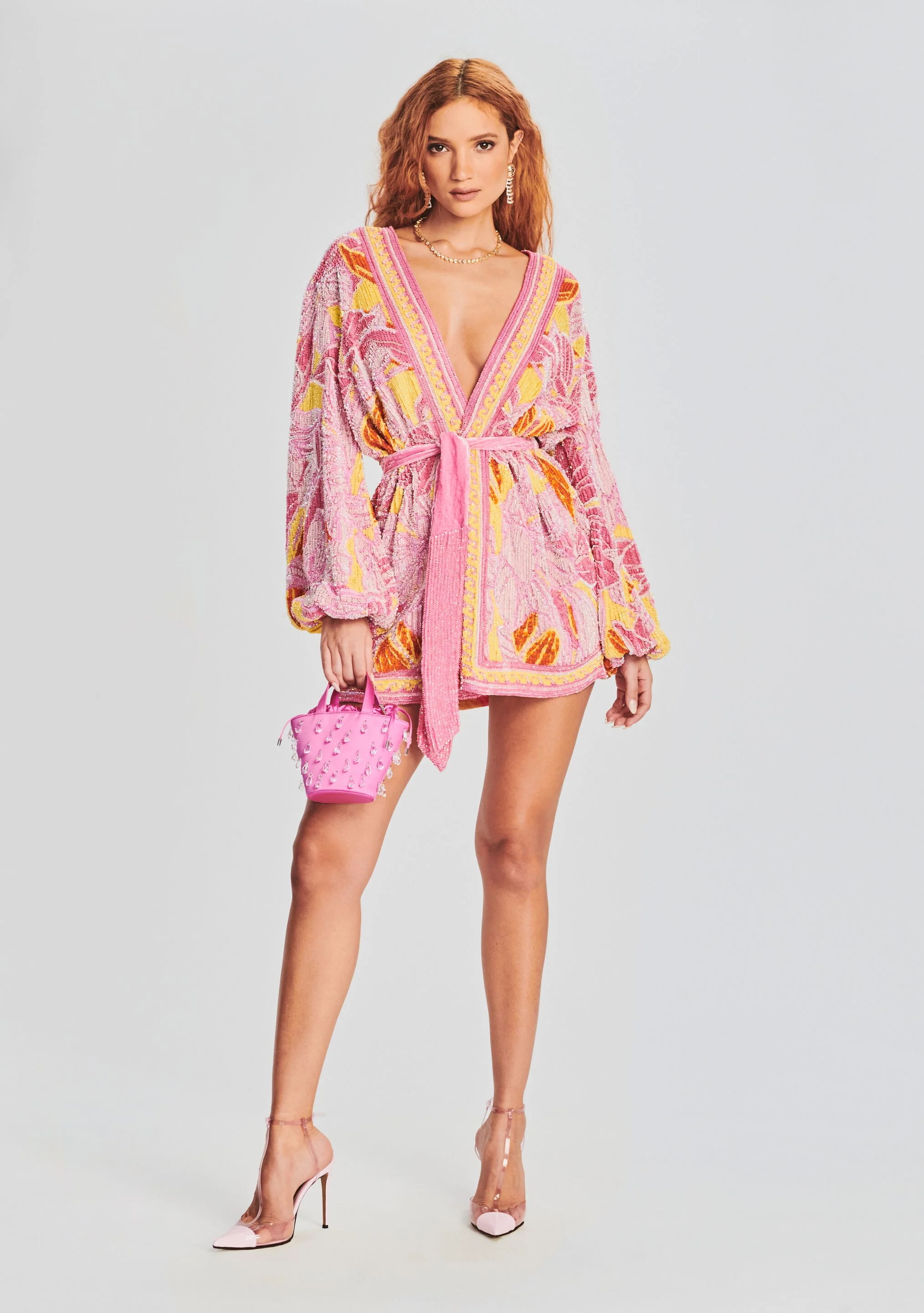 Gabrielle Sequin Floral Robe