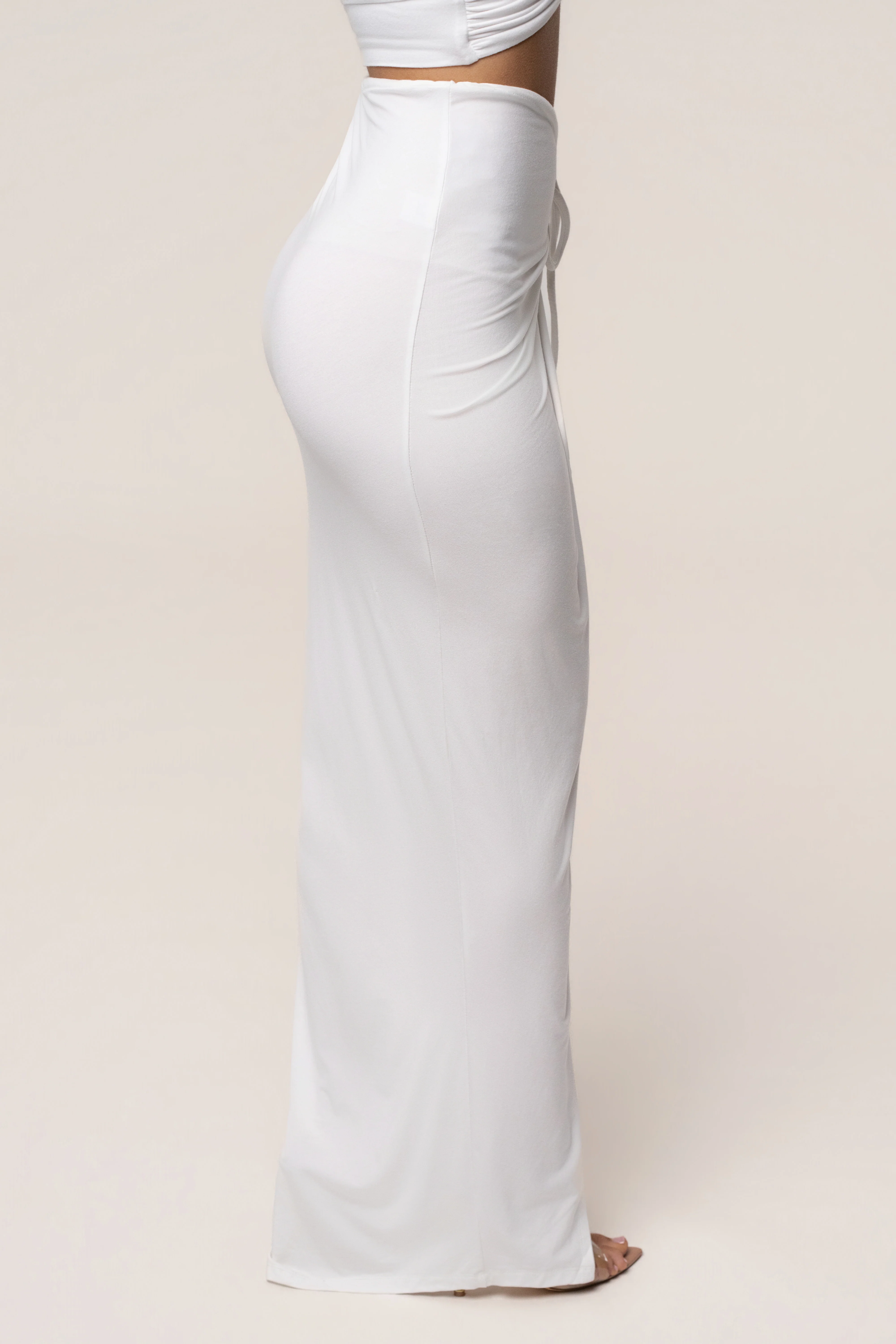 White Island Drape Maxi Skirt