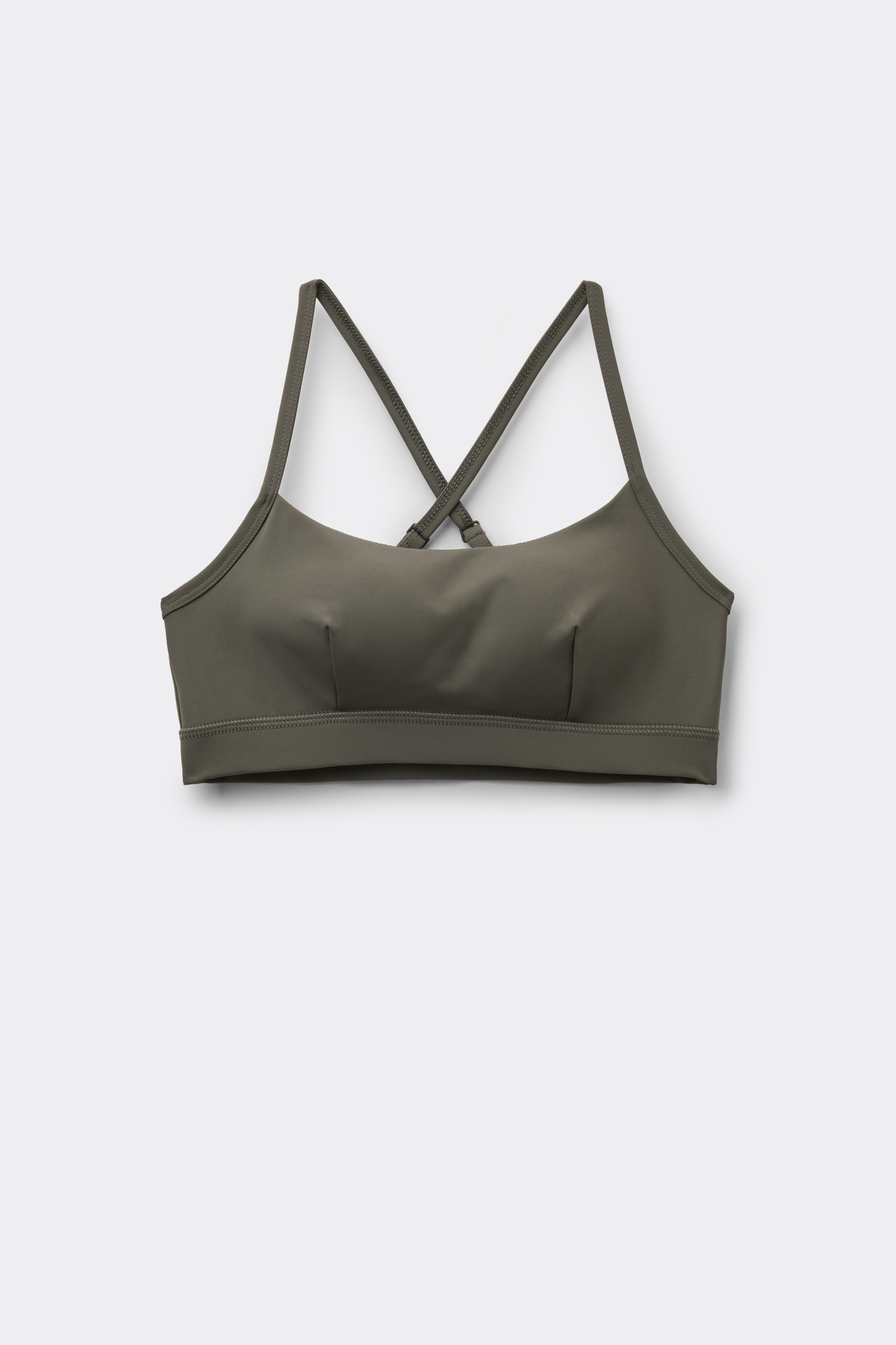 Spaghetti Shoulder Strap Padded Short Sport Top