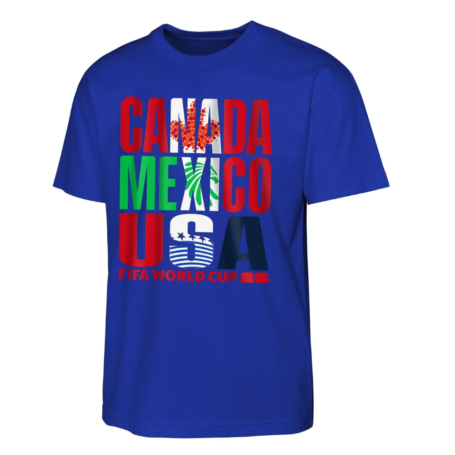 2026 Soccer Fan Collection Tri Country Royal T-Shirt - Unisex