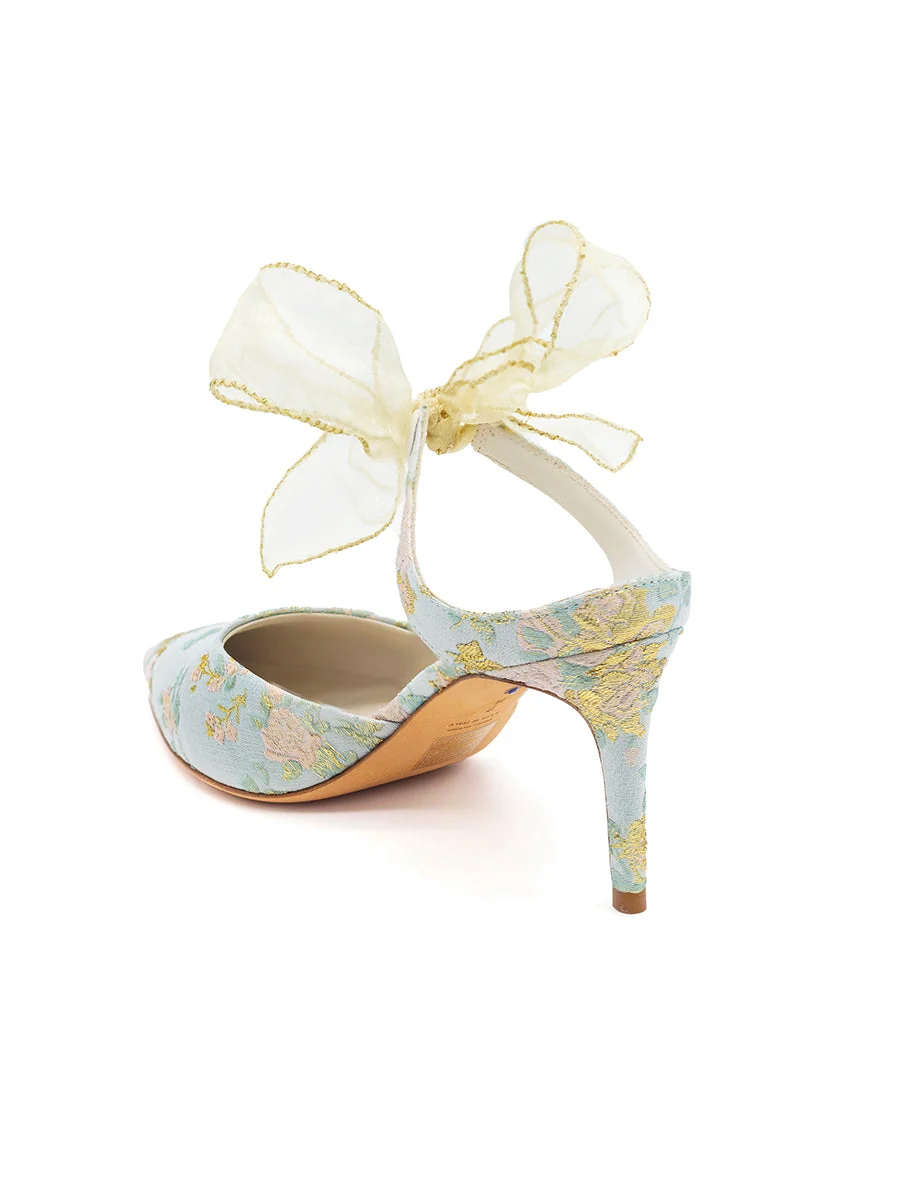 Elvie Pointed Toe Pump Brocade
